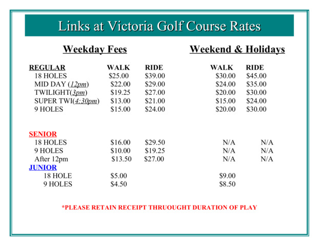 Course Rates
