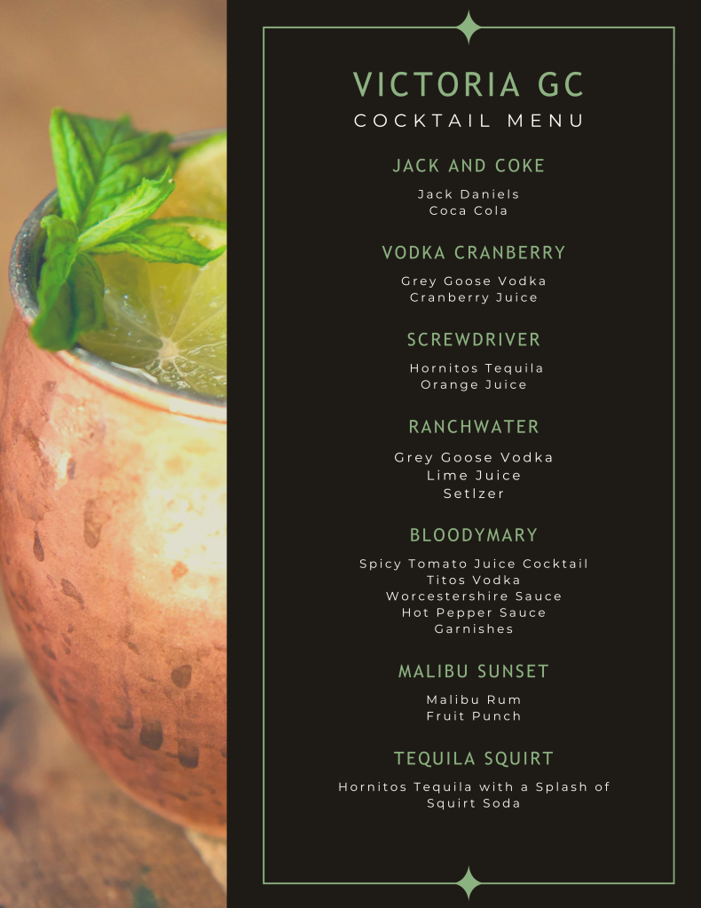 victoria cocktail menu